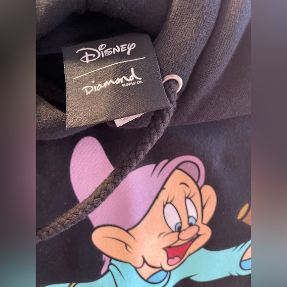 Diamond Supply Co x Disney Snow White Seven Dwarfs Hoodie Sz L BNWT Rare NEW - Picture 8 of 10